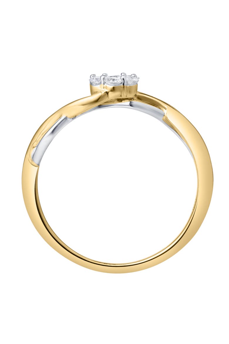 Petalina 0.25 Ct Natural Diamond Floral 10K Gold Ring, Alternate, color, 10K Yellow Gold