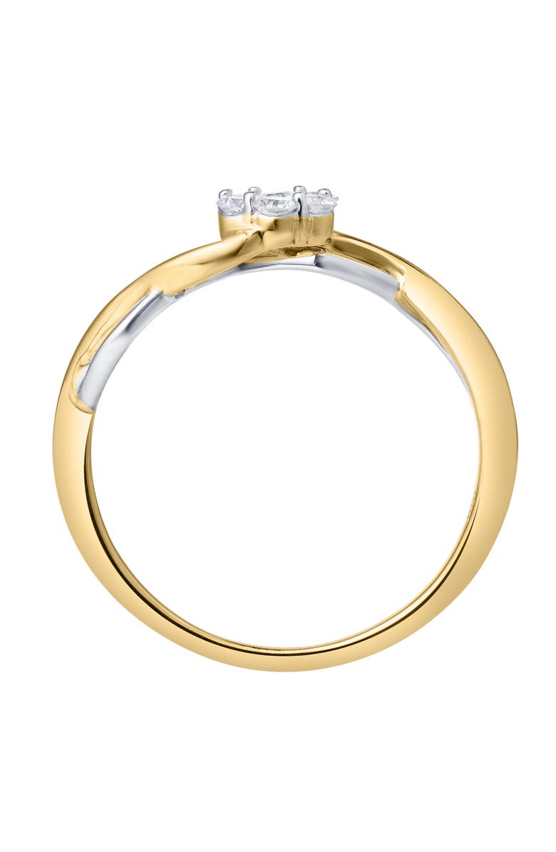 LuvMyJewelry Petalina 0.25 Ct Natural Diamond Floral 10K Gold Ring, Alternate, color, 10K Yellow Gold