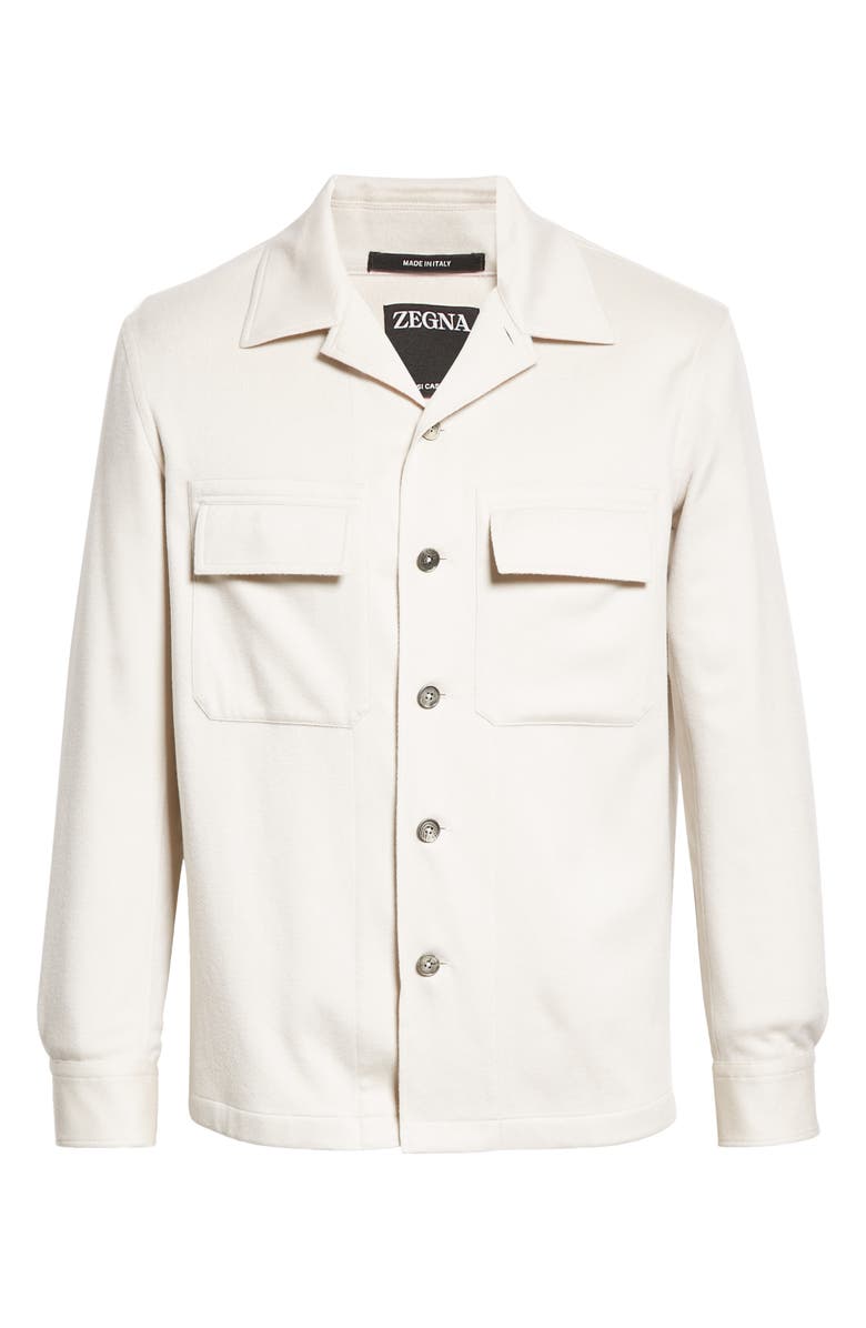 ZEGNA Oversize Oasi Cashmere Overshirt, Alternate, color, Ecru