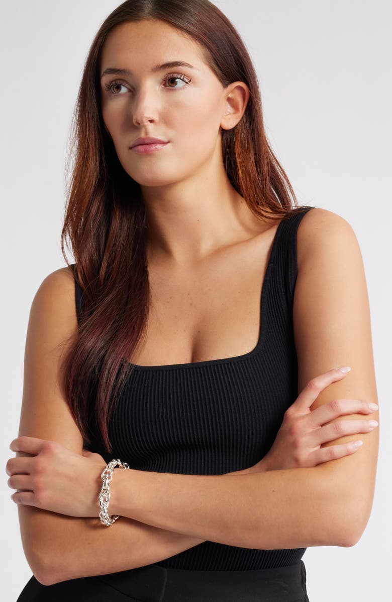 Nordstrom Twisted Chunky Chain Bracelet, Alternate, color, Silver