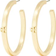 Tory Burch Thin Icon Hoop Earrings