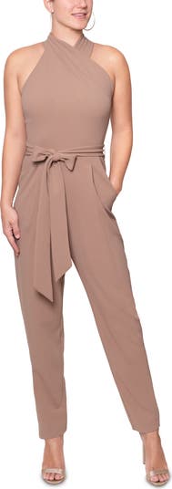 RACHEL Rachel Roy Harland Crossover Halter Jumpsuit Nordstrom
