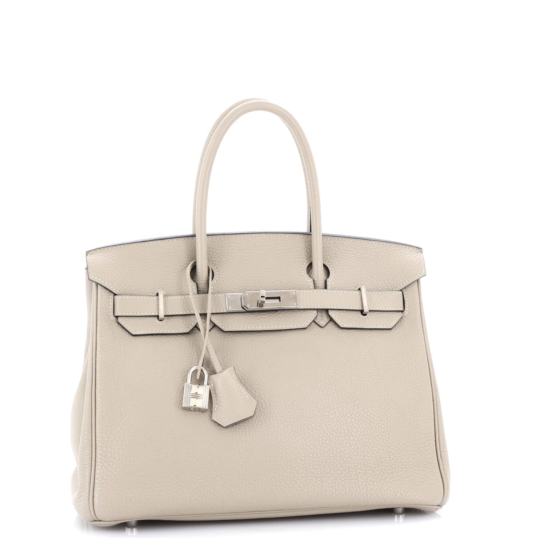 Pre-Owned Hermes Birkin Handbag Grey Togo with Palladium Hardware 30, Alternate, color, Gris Tourterelle