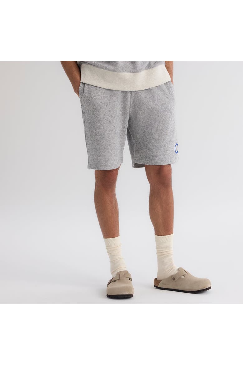 Men's Fanatics Steel Heather Chicago Cubs Iconic Terry Warm-Up Shorts, Main, color, Heather Gray
