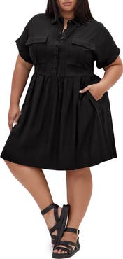 City Chic Lyra Tiered Shirtdress