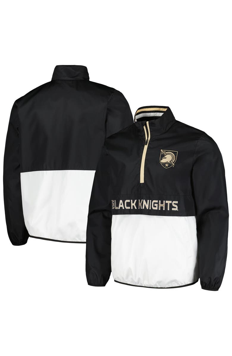 G-III SPORTS BY CARL BANKS Men's G-III Sports by Carl Banks Black Army Black Knights Cornerman Half-Zip Top, Alternate, color, Black