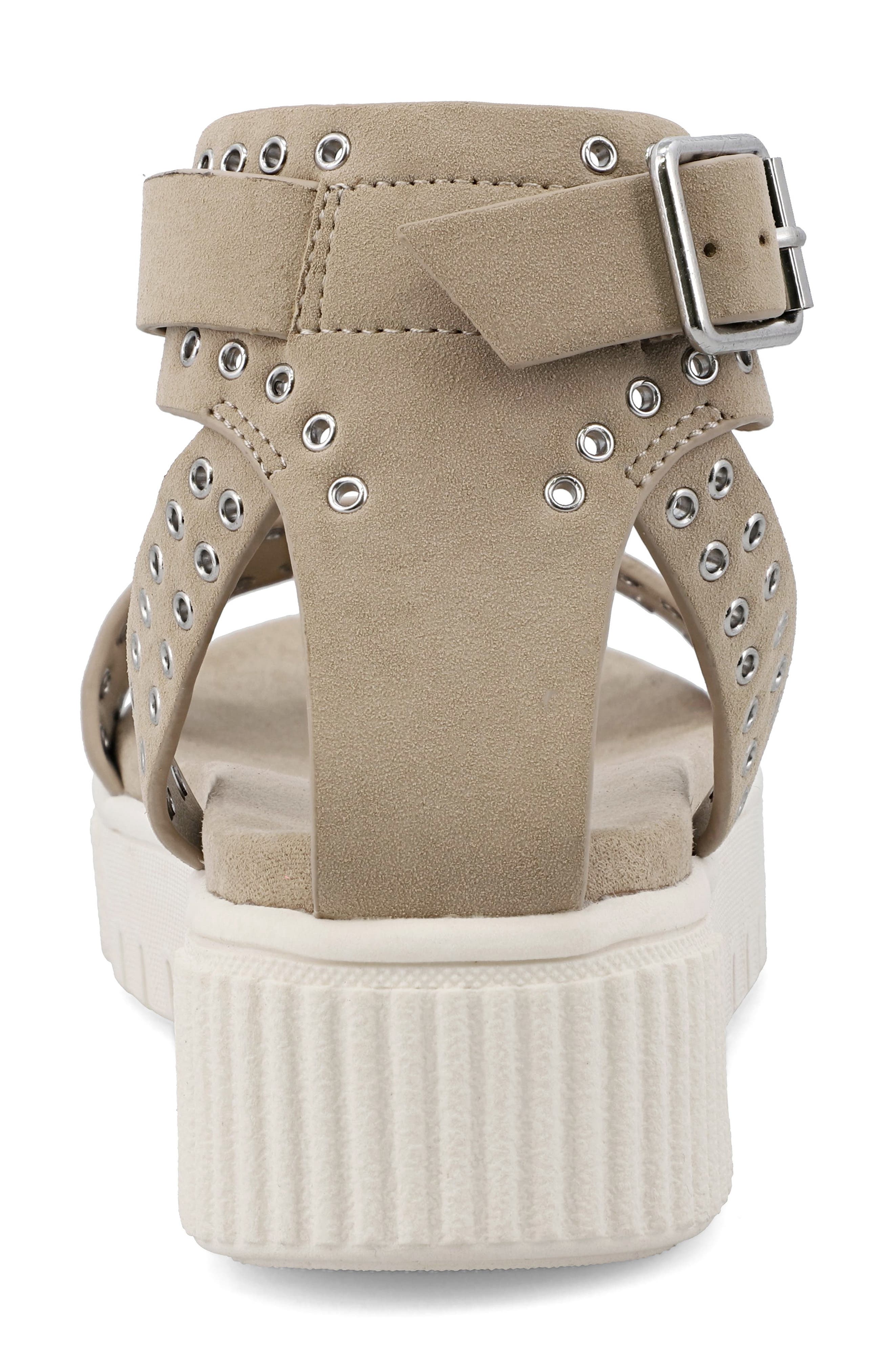 Evelin Ankle Strap Platform Sandal, Alternate, color, SAND/ SILVER