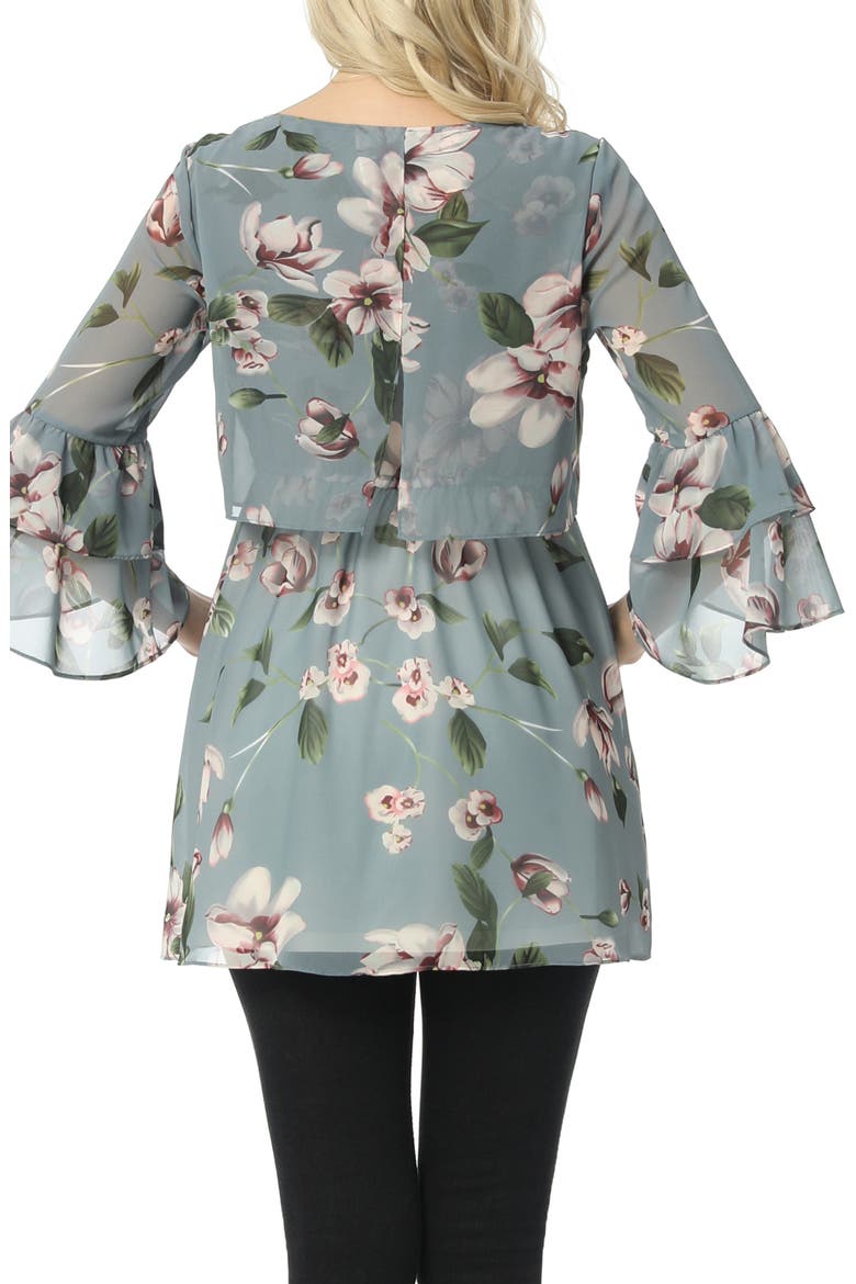 Audrey Floral Maternity/Nursing Popover Blouse, Alternate, color, MULTICOLORED