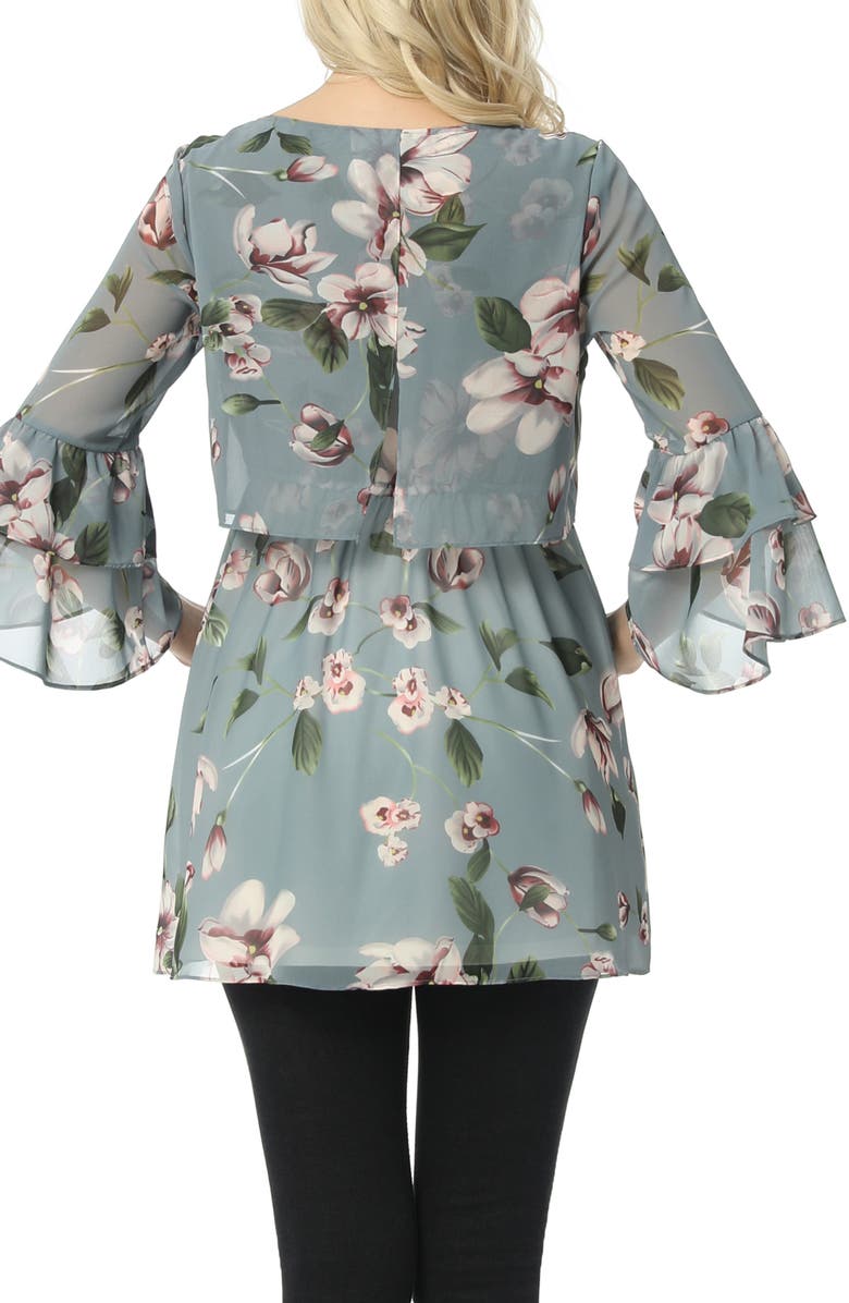 Kimi and Kai Audrey Floral Maternity/Nursing Popover Blouse, Alternate, color,