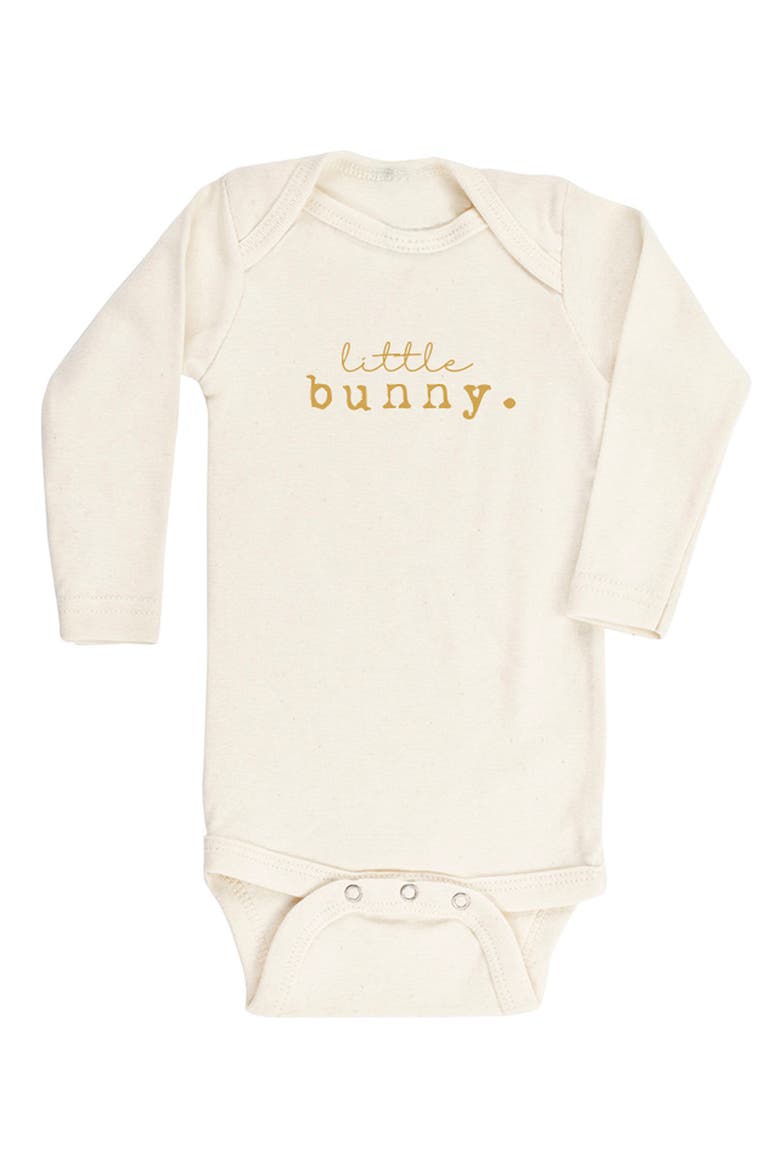 Little Bunny Organic Cotton Bodysuit, Main, color, NATURAL