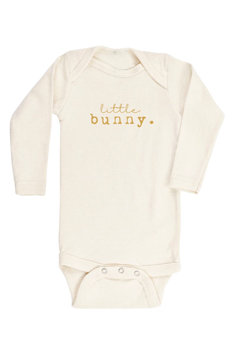 Tenth & Pine Little Bunny Organic Cotton Bodysuit, Main, color, 