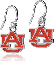 DAYNA DESIGNS Women's Dayna Designs Auburn Tigers Silver Enamel Dangle Earrings