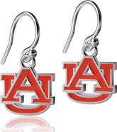 DAYNA DESIGNS Women's Dayna Designs Auburn Tigers Silver Enamel Dangle Earrings