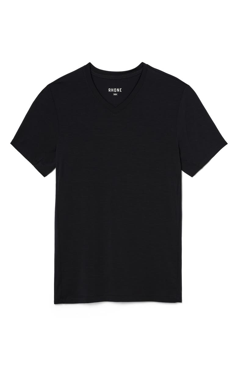 Rhone C.O.R. V-Neck Undershirt, Alternate, color, Pure Black