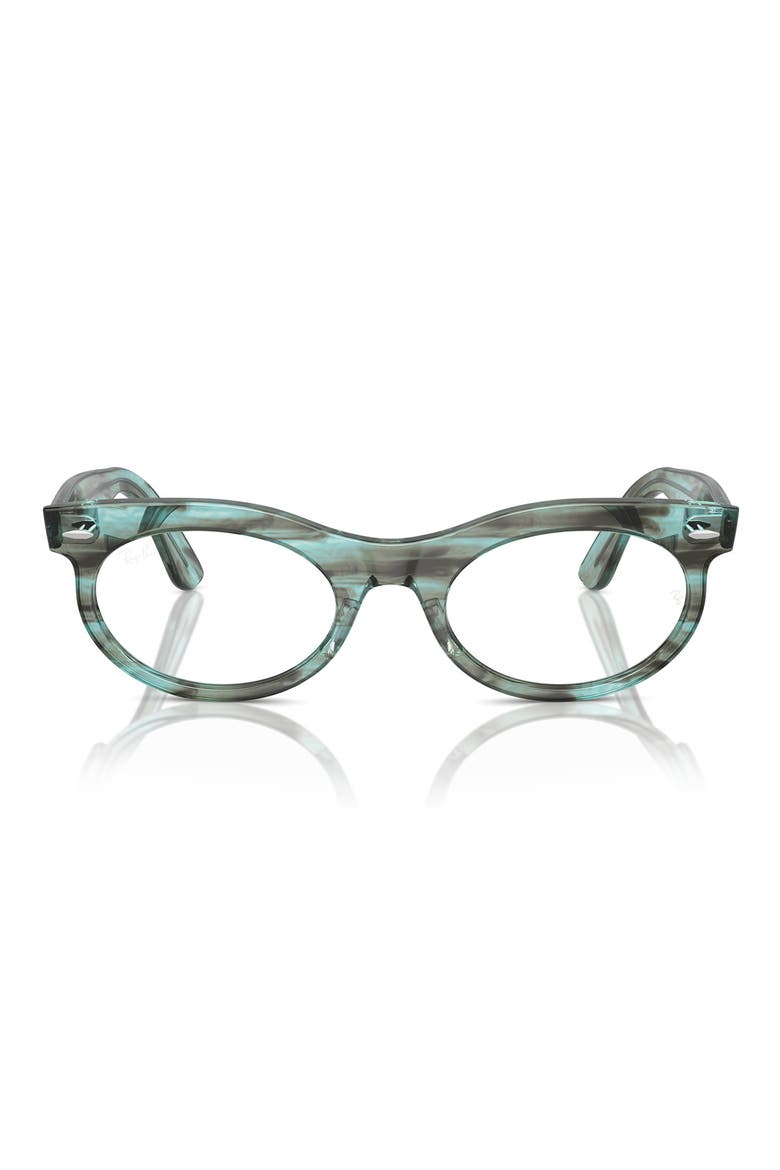 50mm Oval Optical Glasses, Main, color, TRANSPARENT GREEN