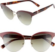 Longchamp Heritage Stripes 55mm Cat Eye Sunglasses
