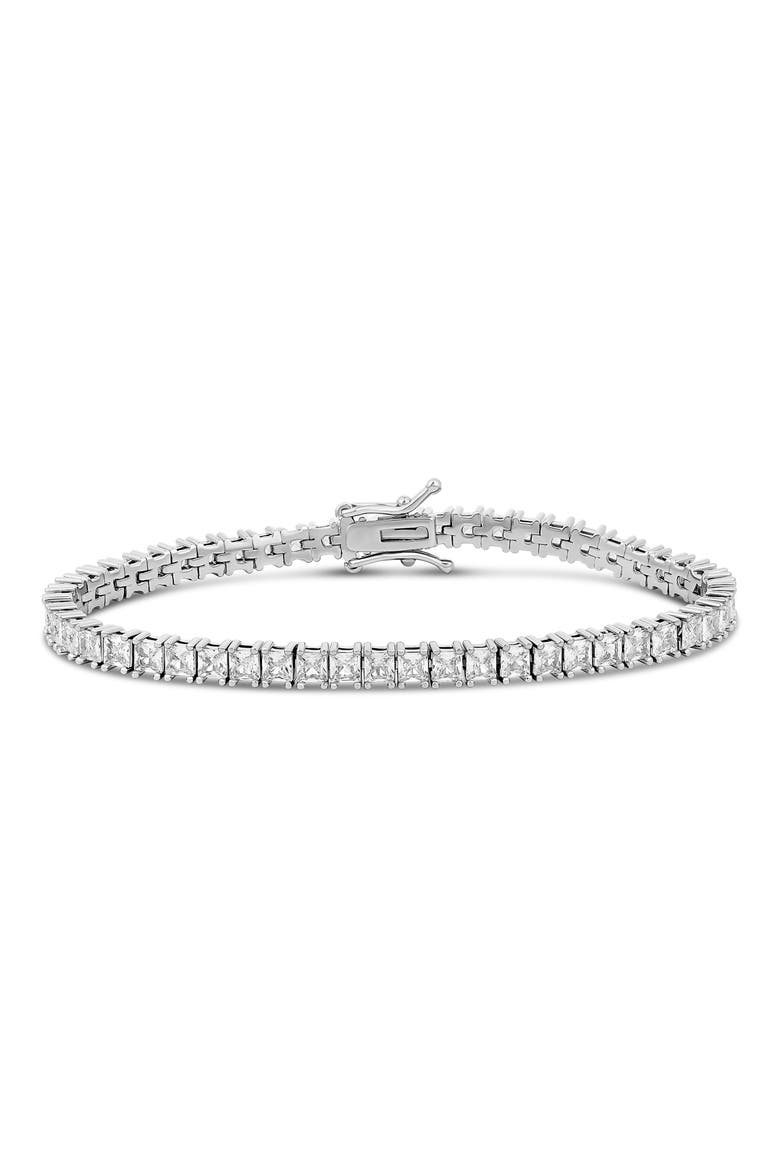 Cubic Zirconia Tennis Bracelet, Main, color, SILVER