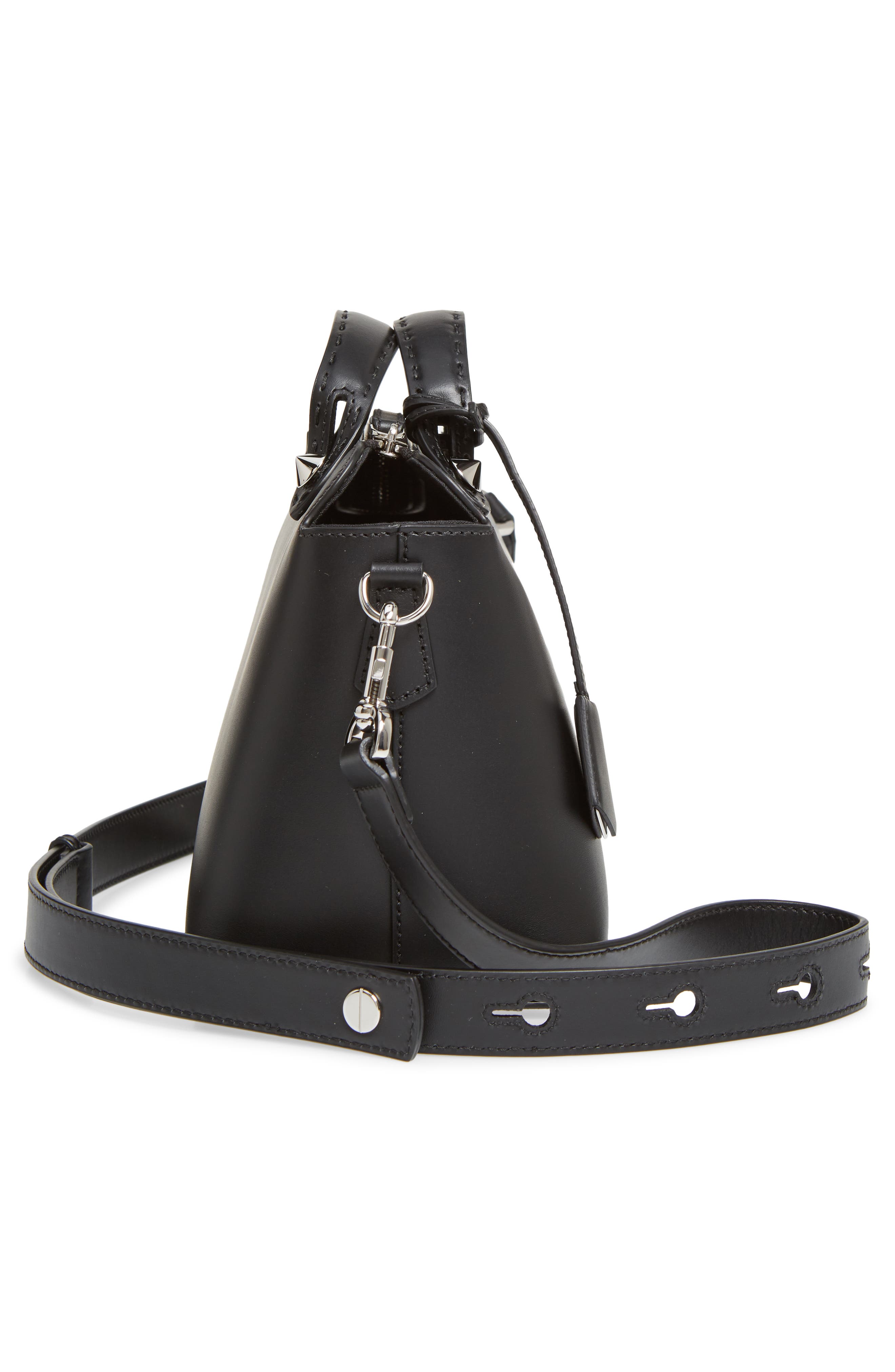 Fendi Medium By The Way Calfskin Leather Satchel, Alternate, color, 