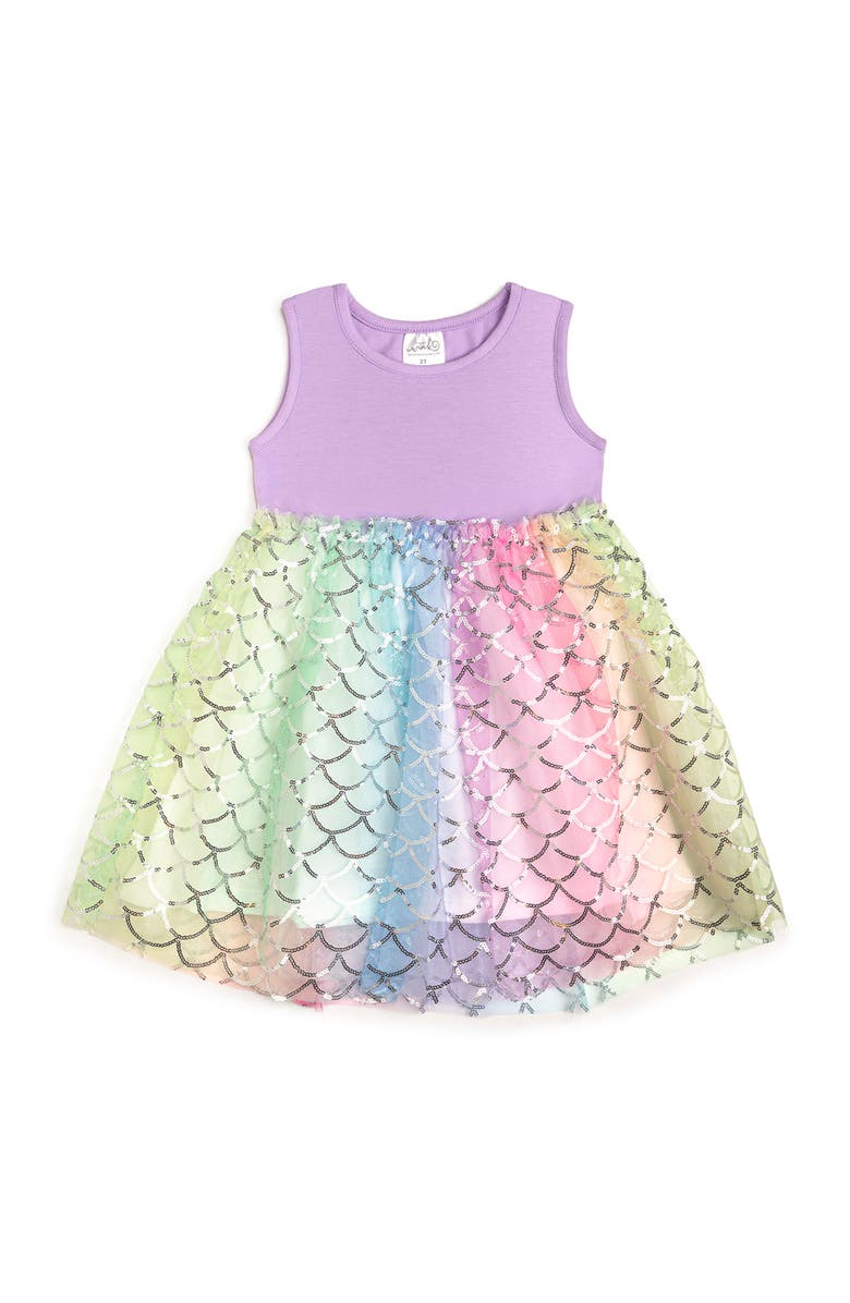 Sweet Wink Rainbow Mermaid Tank Tutu Dress, Main, color, Multicolor