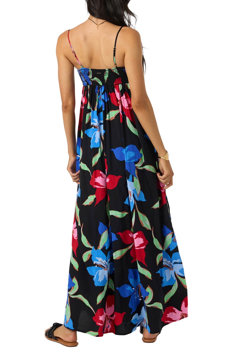 O'Neill Nickie Floral Print Sleeveless Maxi Dress, Alternate, color, 