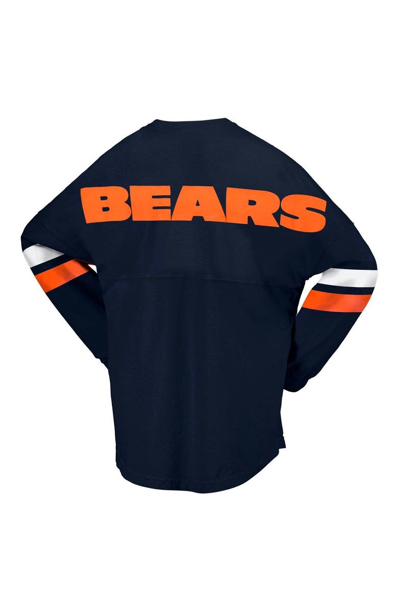 FANATICS Women's Fanatics Branded Navy Chicago Bears Spirit Jersey Lace-Up V-Neck Long Sleeve T-Shirt, Alternate, color, Navy