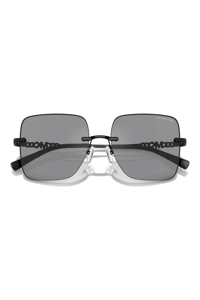 Quebec 55mm Square Sunglasses, Alternate, color, DARK GREY