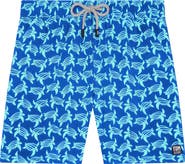 Tom & Teddy Turtle Print Swim Trunks