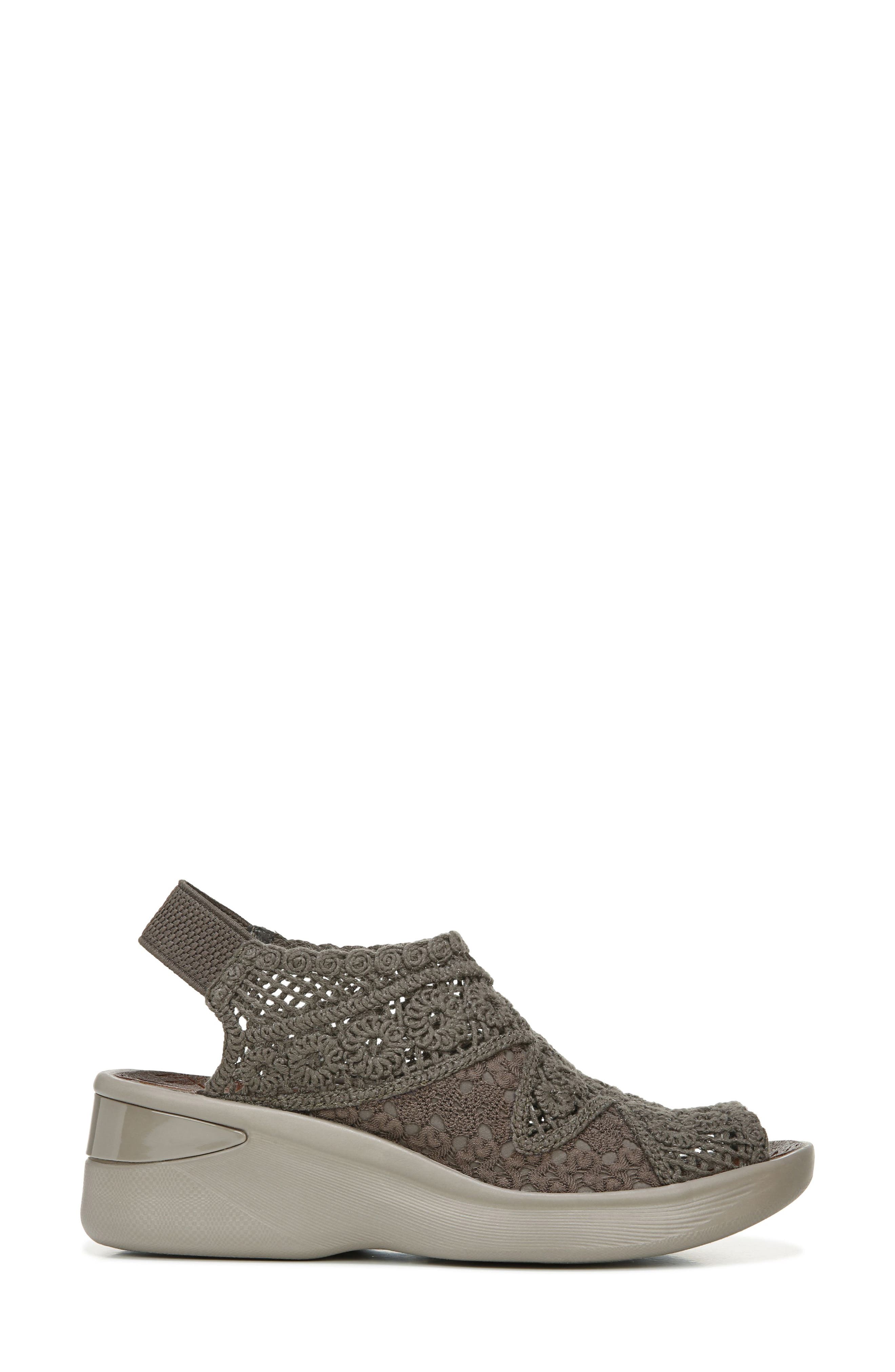 Surprise Crochet Wedge Sandal, Alternate, color, MOREL FABRIC
