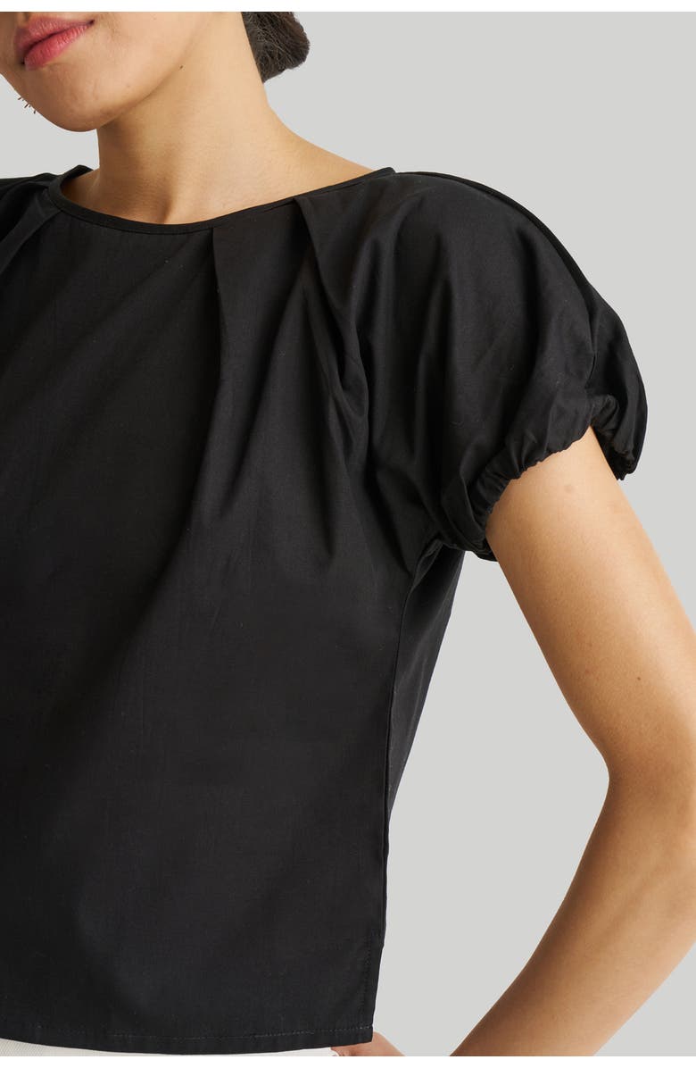 Reistor Balloon Sleeve Top, Alternate, color, Black