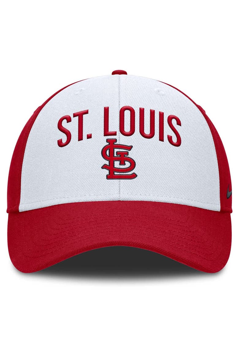 Men's Nike White/Red St. Louis Cardinals Club Performance Adjustable Hat, Alternate, color, White