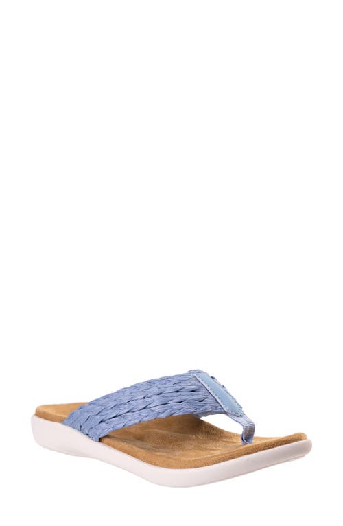 Revitalign Yumi Raffia Flip Flop In Blue