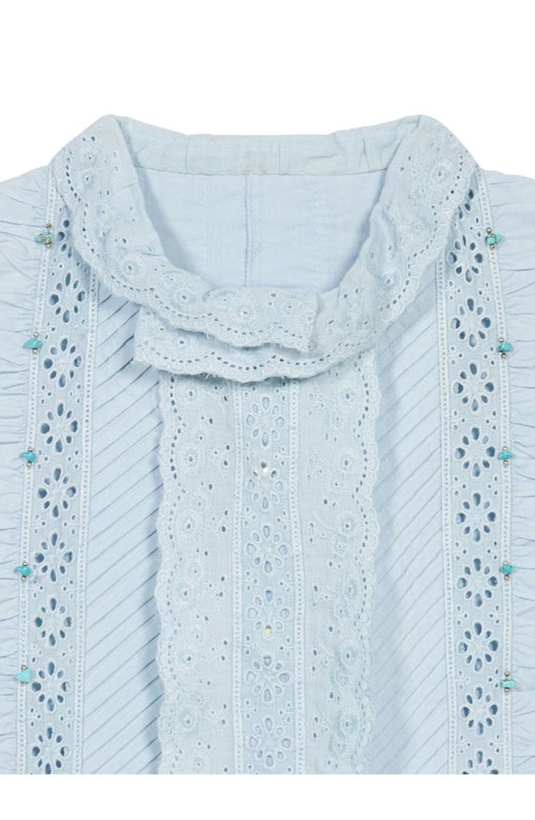 Fortela Woven High Neck Blouse, Alternate, color, Light Blue