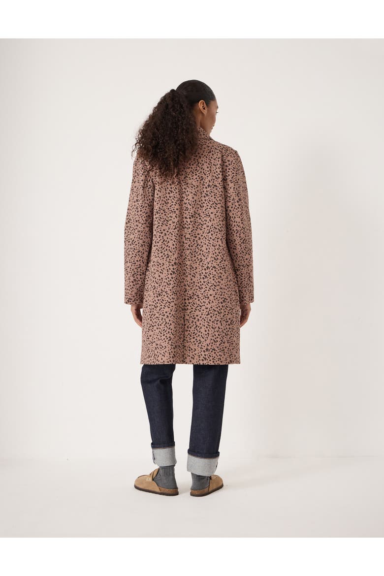 Carter Cotton Car Coat, Alternate, color, Fawn Print Brown