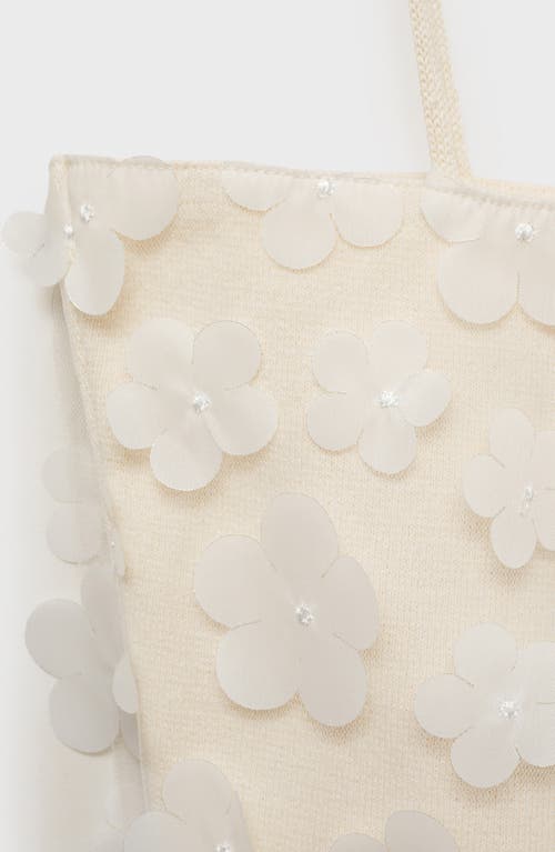 Mango Floral Appliqué Knit Crop Camisole