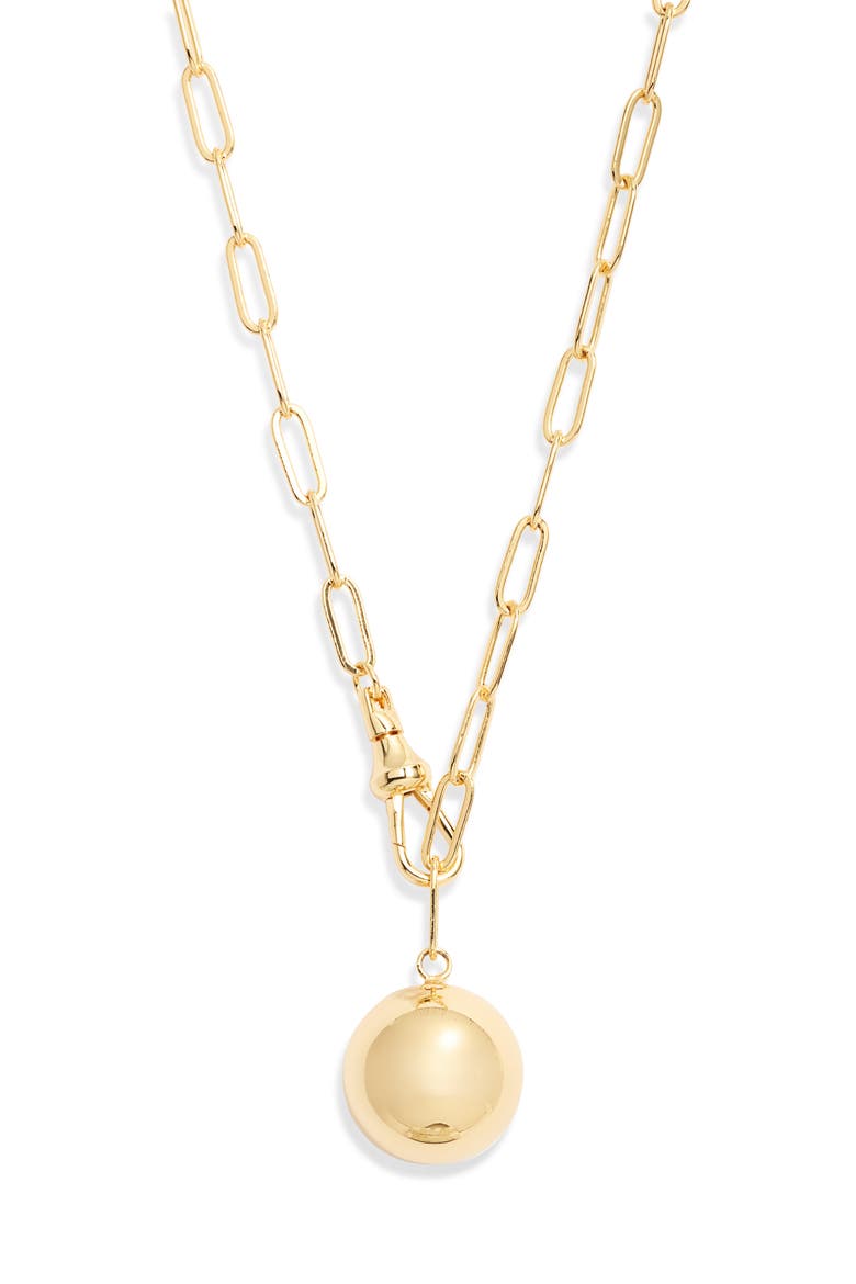 Swivel Clasp Harmony Ball Pendant Necklace, Main, color, GOLD