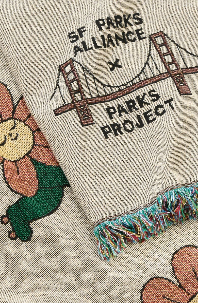 Parks Project San Francisco Parks Alliance Park Lovers Club Blanket, Alternate, color, Floral Beige