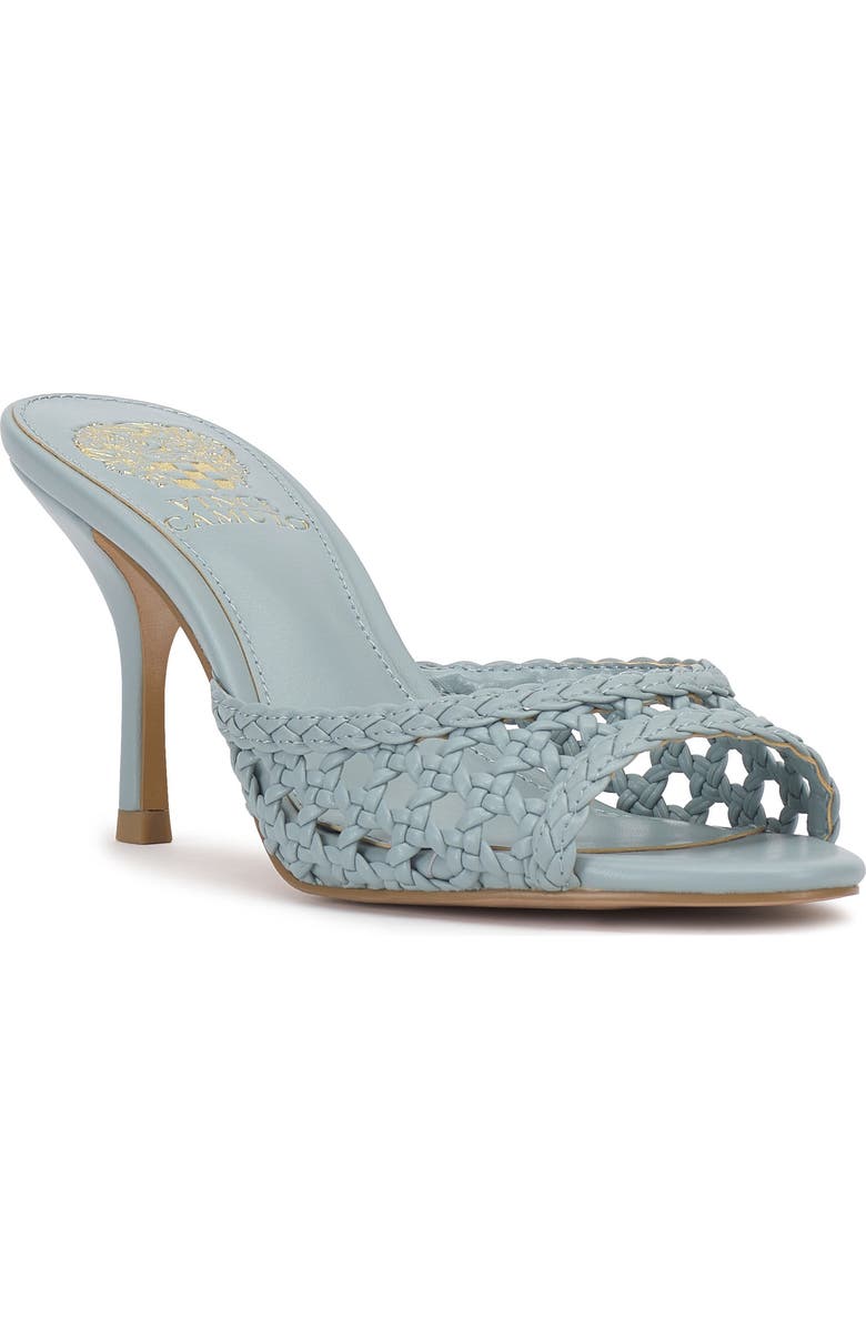 Vince Camuto Prilany Mule Sandal, Main, color, Celeste Blue Soft Nappa Silk