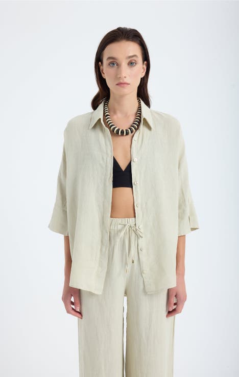 Iyan 100% Linen Oversize Shirt