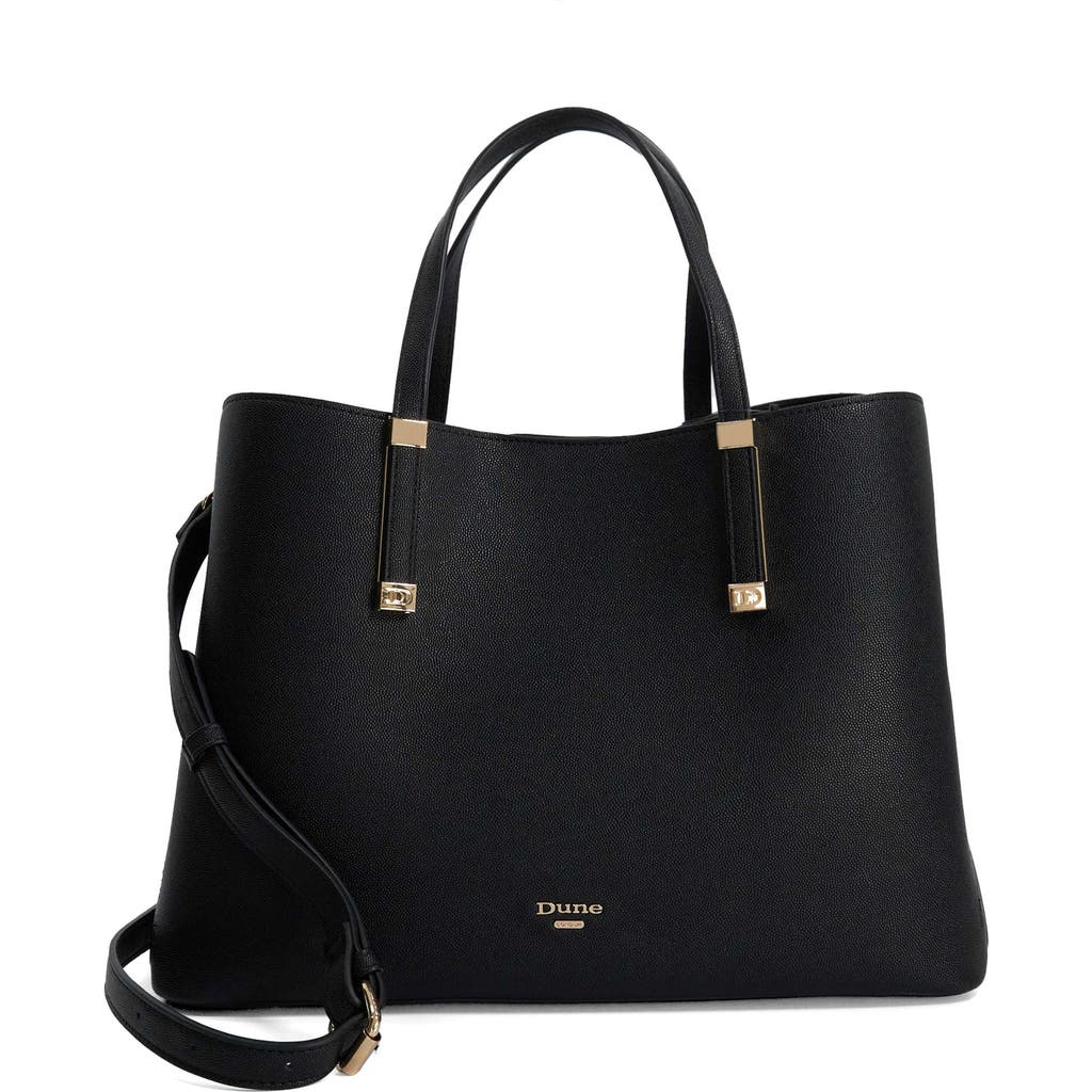 Dune London Dorrie Faux Leather Tote In Black