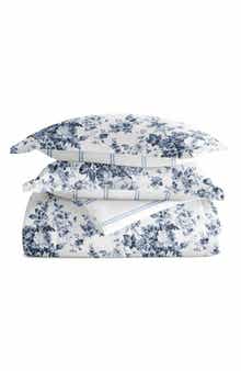 IENJOY HOME Rose Stripe Reversible 3-Piece Comforter Set