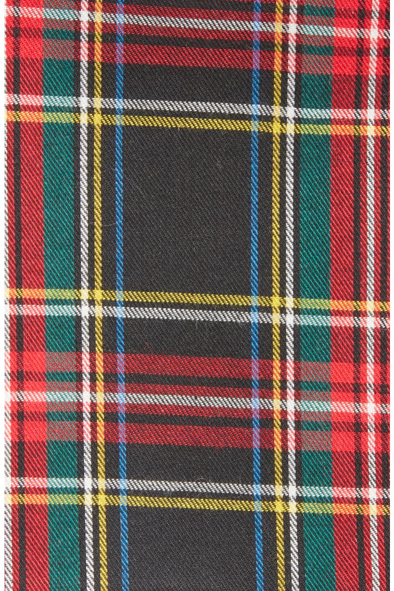 Holiday Plaid Cotton Pocket Square, Alternate, color, RED