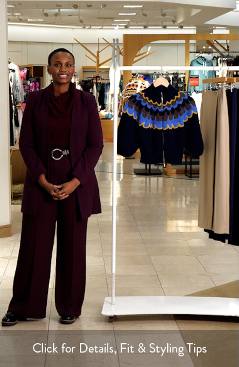 Nelly Fair Isle Zip Front Cardigan, sales video thumbnail