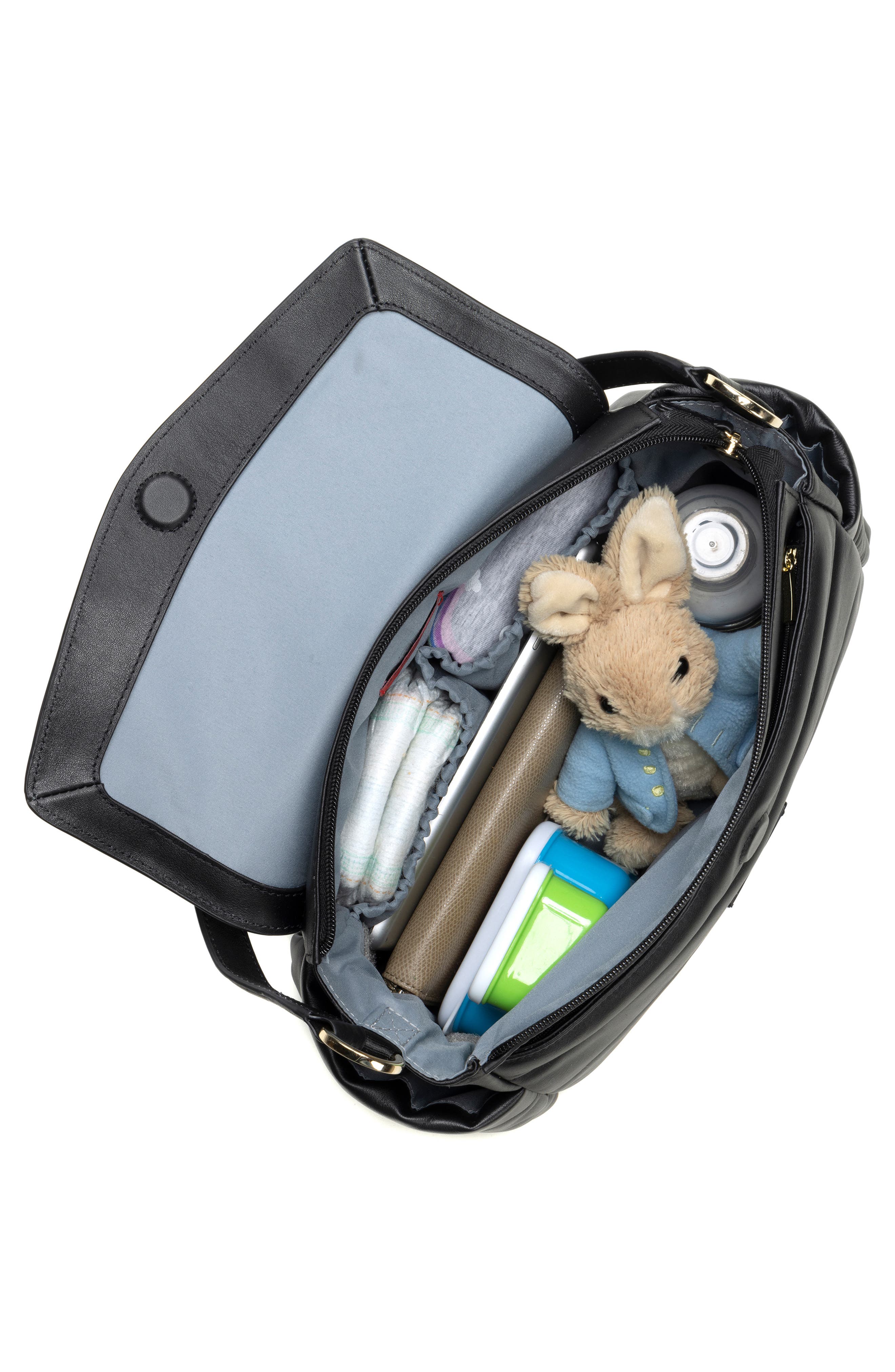 Storksak Aria Leather Diaper/Stroller Bag, Alternate, color, 