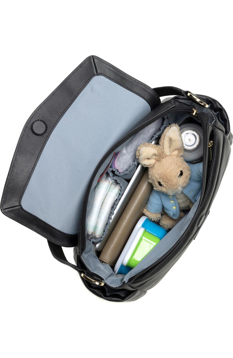 Storksak Aria Leather Diaper/Stroller Bag, Alternate, color,