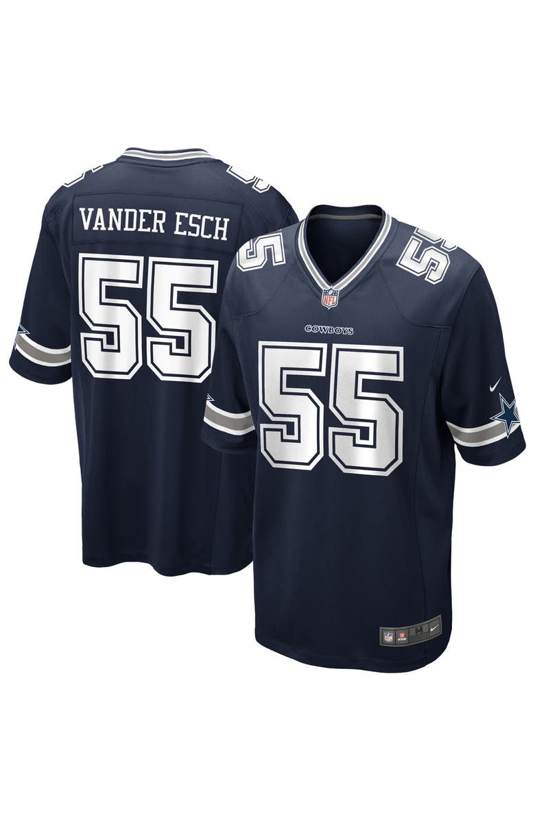 Nike Men's Nike Leighton Vander Esch Navy Dallas Cowboys Game Player Jersey, Main, color,