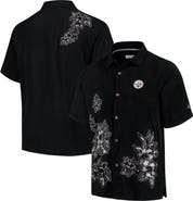Tommy Bahama Men's Tommy Bahama Black Pittsburgh Steelers Hibiscus Camp Button-Up Shirt