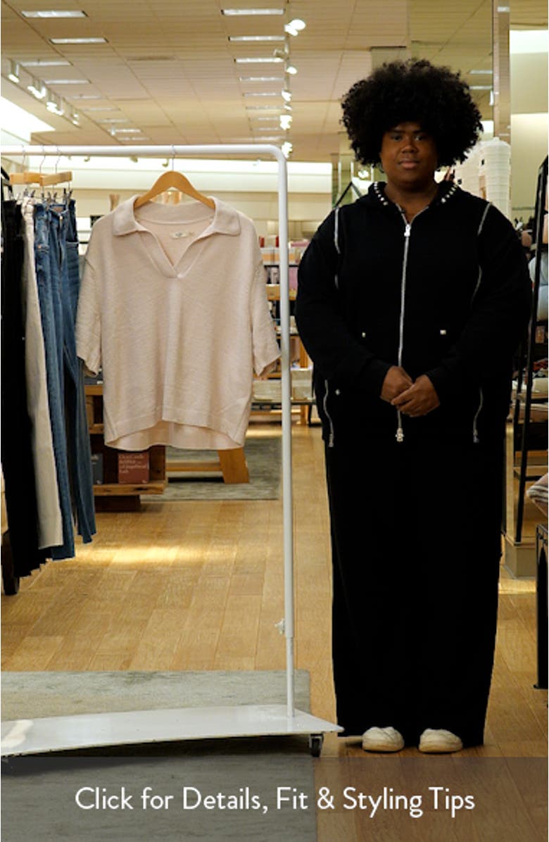 Keslyn Johnny Collar Knit Polo, sales video thumbnail