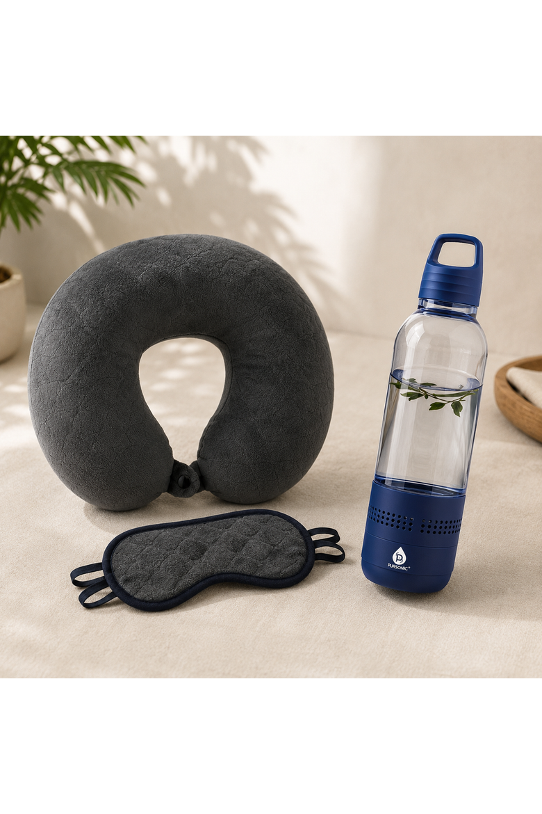 Bottle Speaker & Memory Foam Travel Pillow, Alternate, color, Multicolor