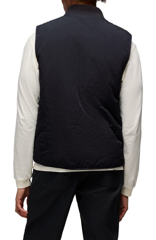 Prana Encinitas Reversible Quilted Vest In Black