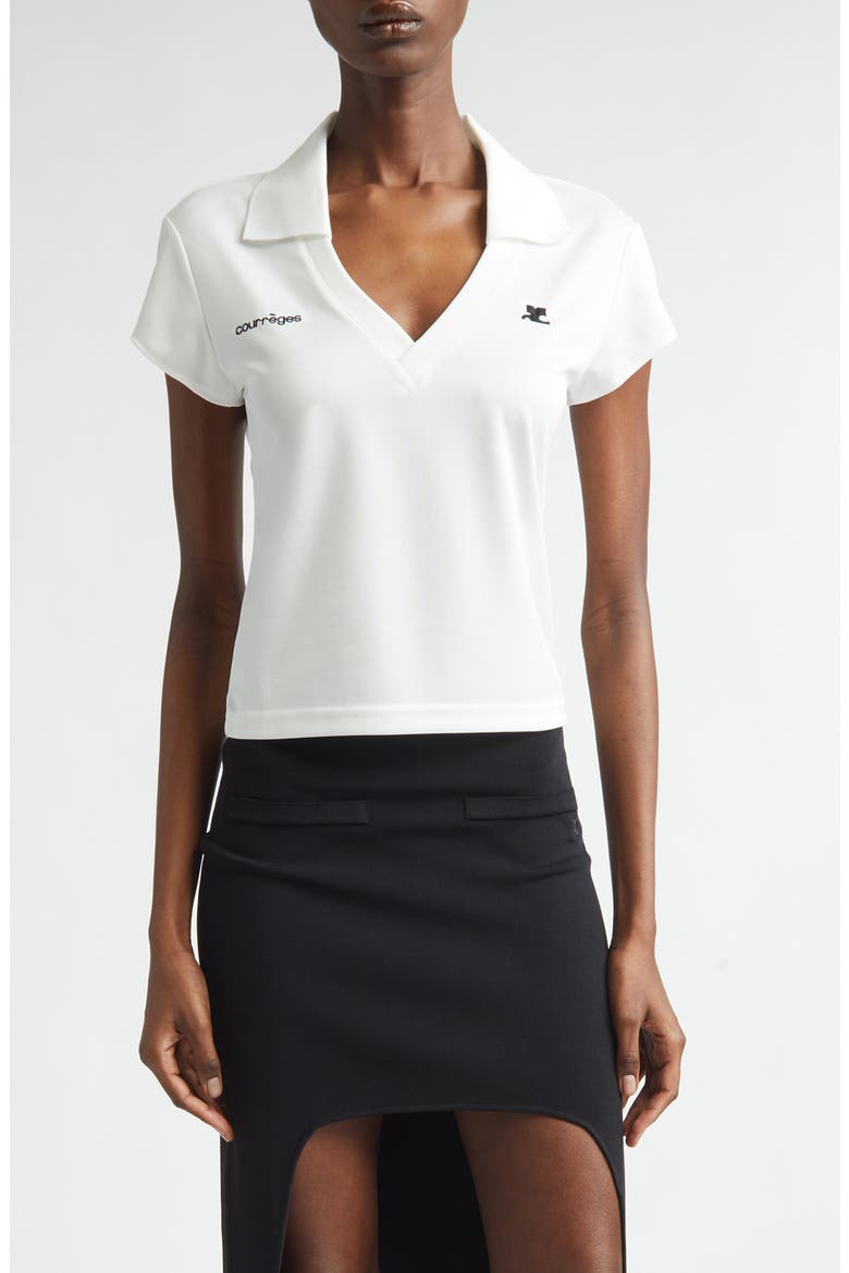 Sports Crop Logo Polo, Main, color, HERITAGE WHITE
